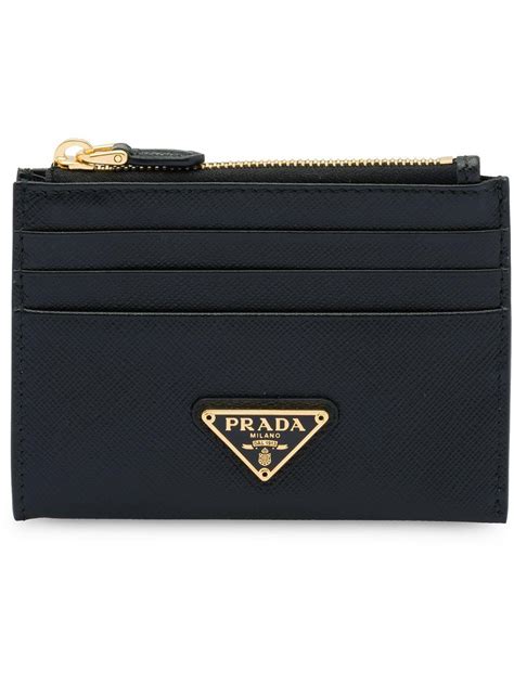 prada saffiano leather flap credit card holder